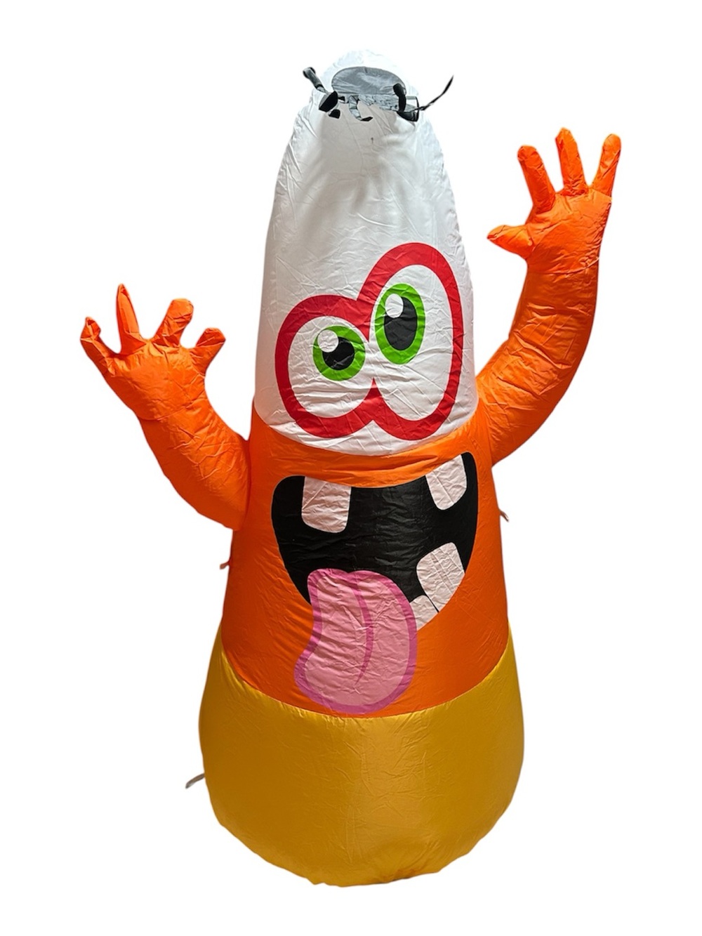 Gemmy Halloween 5โ Big Crazy Eye & Mouth Candy Corn Airblown Inflatable w/Box